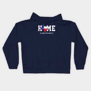 Texas Home is where the heart is Kids Hoodie